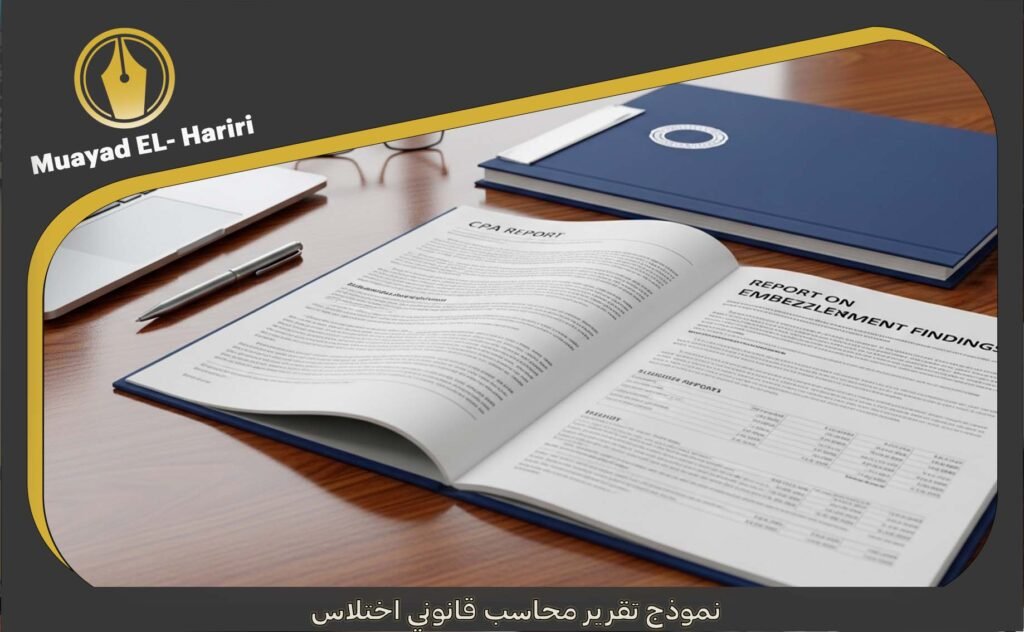 نموذج تقرير محاسب قانوني اختلاس